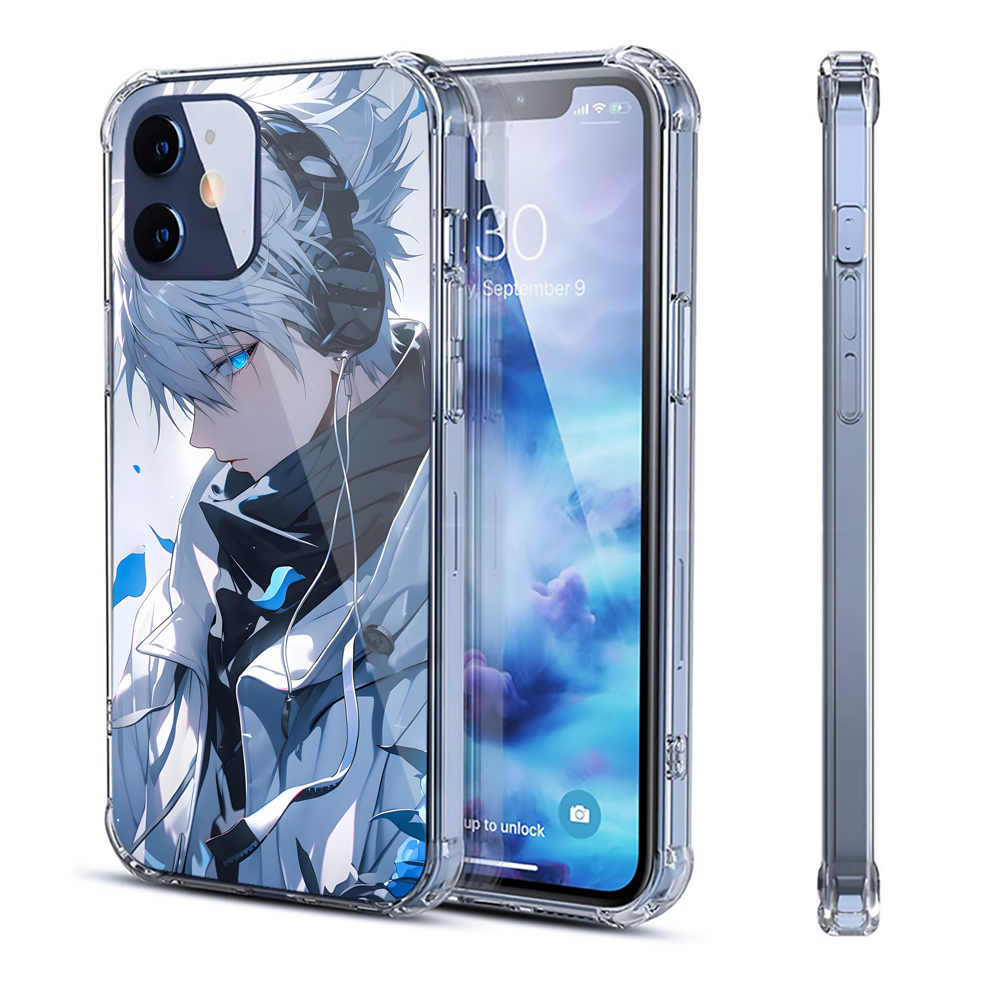 （画像用） 呪術廻戦 Jujutsu Kaisen 【iPhone 12シリーズ対応】透明スマホケース（クリアソフトケース）